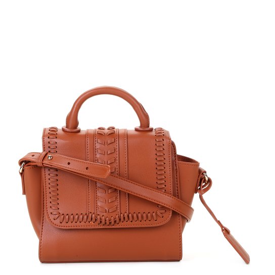 Bolsa Shoestock Crossbody Handmade Feminina - Caramelo