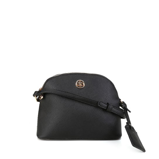 Bolsa Shoestock Crossbody Safiano Feminina - Preto
