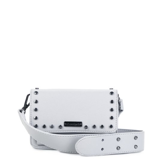 Bolsa Shoestock Mini Bag Tiracolo Tachas Feminina - Off White