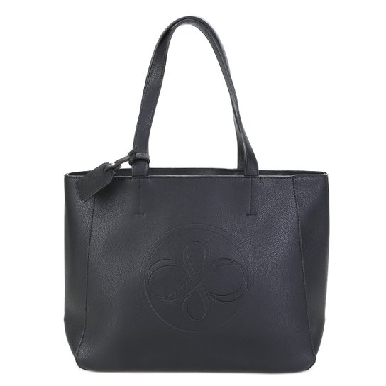 Bolsa Shoestock Tote Shoper Trissê Feminina - Preto