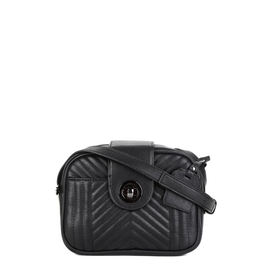 Bolsa Shoestock Transversal Matelassê Feminina - Preto