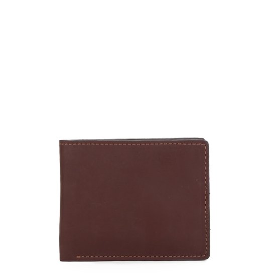 Carteira Couro Shoestock Básica Masculina - Marrom