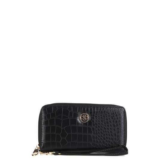 Carteira Shoestock Wild Croco Feminina - Preto