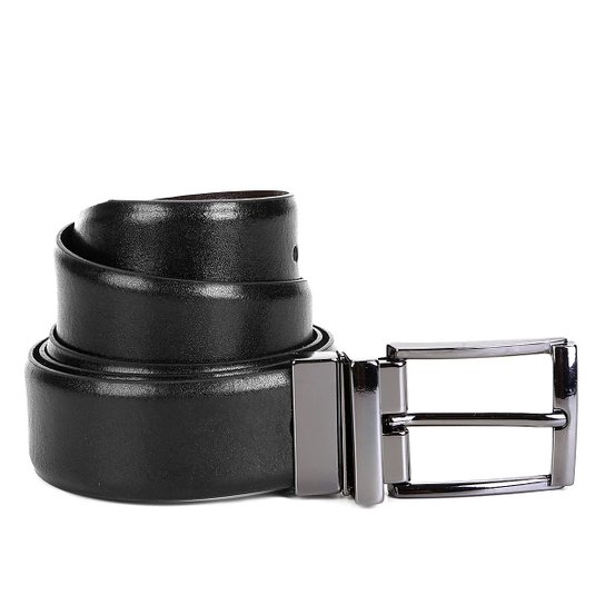Cinto Couro Shoestock Dupla Face Feminino - Preto+Marrom