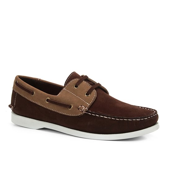 Dockside Shoestock Bicolor Masculino - Café
