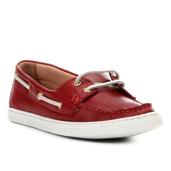 Mocassim Shoestock Dockside - Vermelho