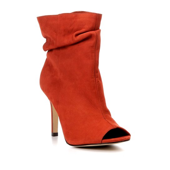 Sandália Couro Shoestock Slouch Salto Fino Feminina - Caramelo