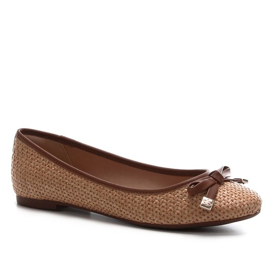 Sapatilha Shoestock Laço Ráfia - Caramelo