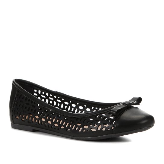 Sapatilha Shoestock Laser Basic - Preto