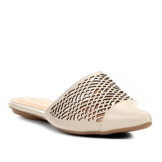 Sapatilha Shoestock Laser Geométrico Feminina - Off White