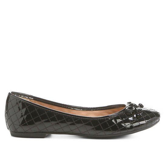 Sapatilha Shoestock Matelassê Feminina - Preto