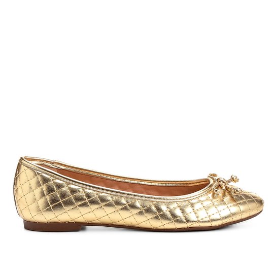 Sapatilha Shoestock Matelassê Feminina - Dourado