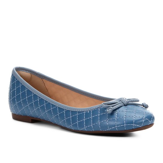 Sapatilha Shoestock Matelassê Laço Feminina - Azul