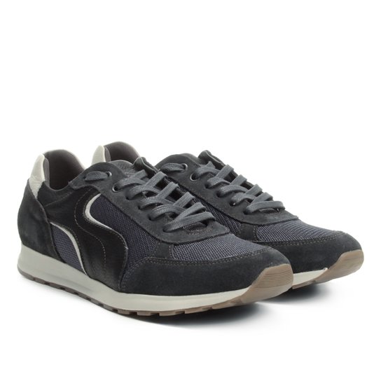 Tênis Couro Shoestock Jogging Masculino - Marinho