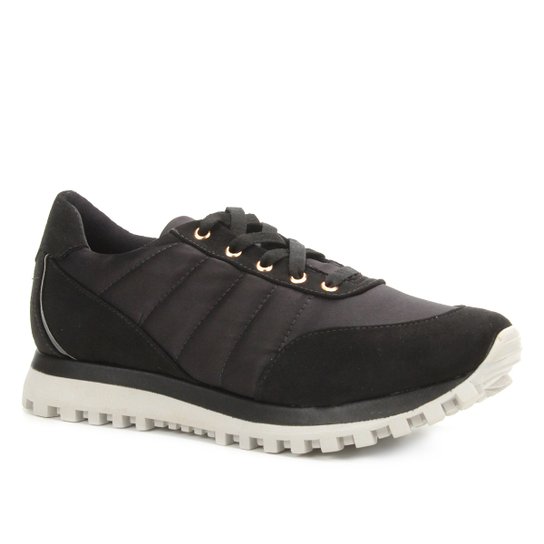 Tênis Shoestock Jogging Cetim Feminino - Preto