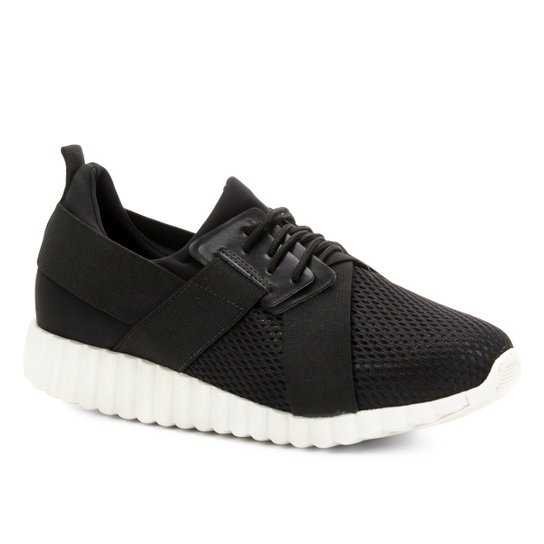 Tênis Shoestock Meia Elástico Feminino - Preto