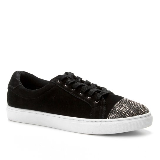 Tênis Shoestock Soft Crystal Nobuck Feminino - Preto