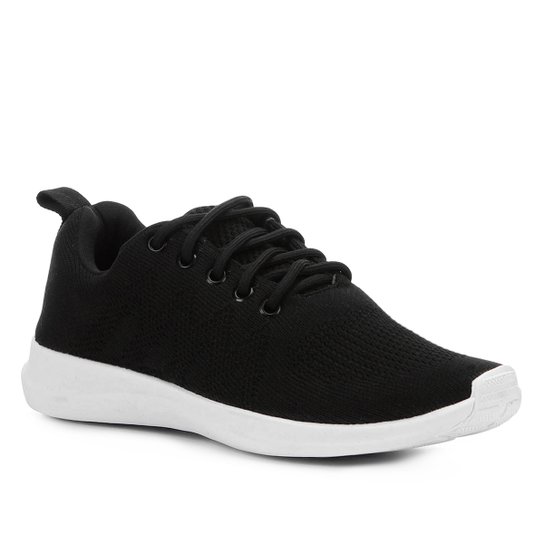 Tênis Shoestock Tricô Feminino - Preto