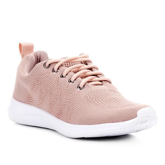 Tênis Shoestock Tricô Feminino - Rosa