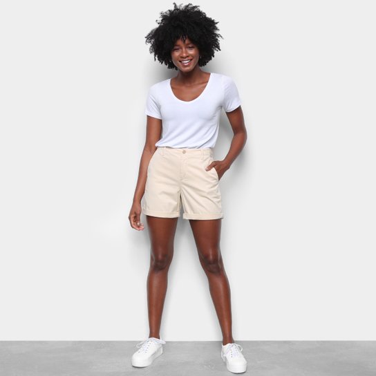 Bermuda Sarja GAP Chino Dobra Feminina