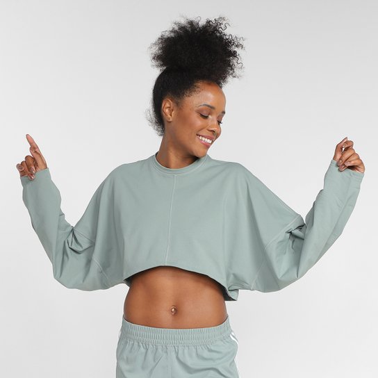 Blusa Cropped Adidas Yoga Studio Feminino