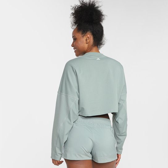 Blusa Cropped Adidas Yoga Studio Feminino