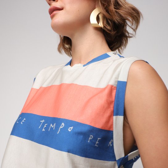 Blusa Regata Animale Tempo Listrada Feminina