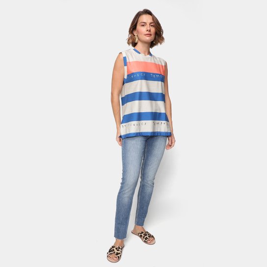 Blusa Regata Animale Tempo Listrada Feminina