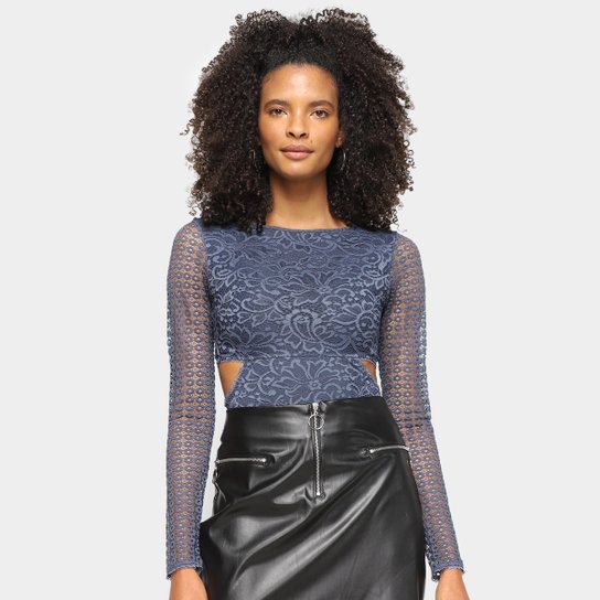 Body Hope em Renda Manga Longa