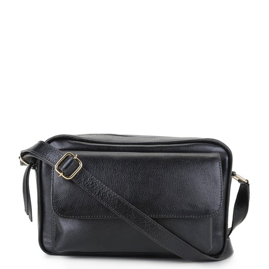 Bolsa Couro Shoestock Crossbody Box Feminina - Preto