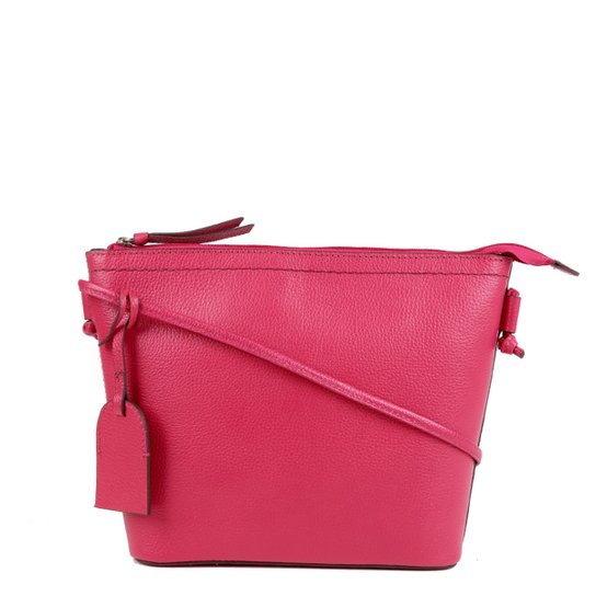 Bolsa Couro Shoestock Tote Shopper Transversal Mari Feminina - Pink
