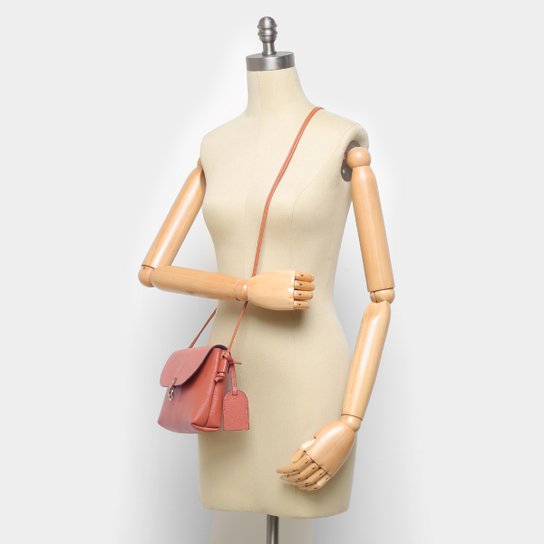 Bolsa Couro Shoestock Transversal Ingrid Feminina - Caramelo