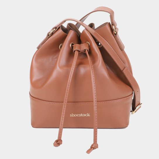 Bolsa Shoestock Bucket Média Feminina - Caramelo