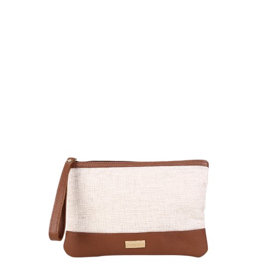Bolsa Shoestock Clutch Feminina - Bege