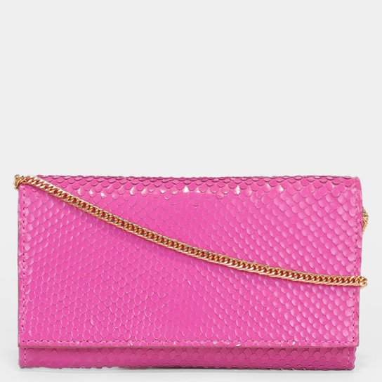 Bolsa Shoestock Couro Festa Tiracolo Pequena Cobra