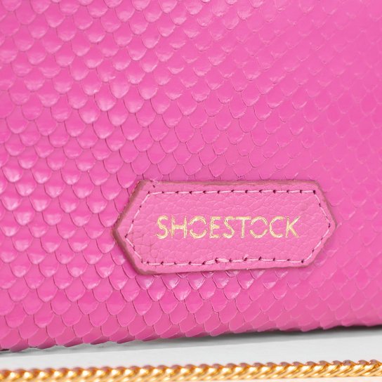 Bolsa Shoestock Couro Festa Tiracolo Pequena Cobra