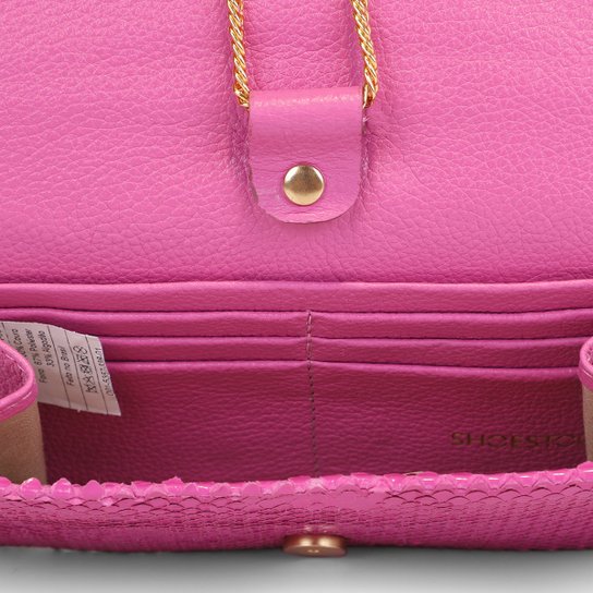 Bolsa Shoestock Couro Festa Tiracolo Pequena Cobra