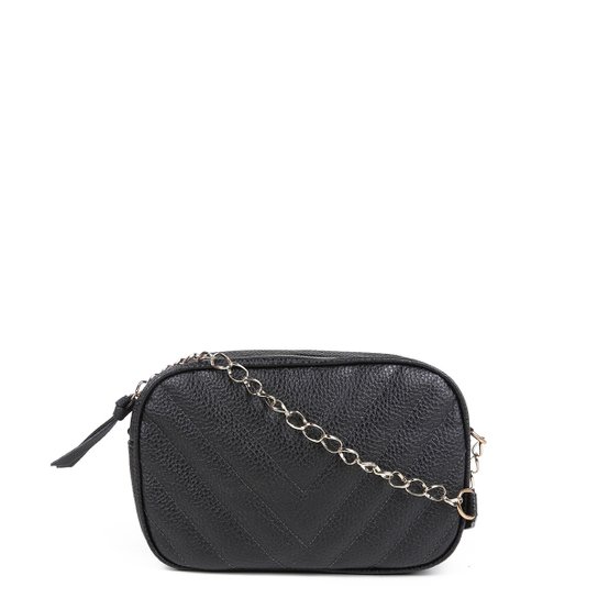 Bolsa Shoestock Crossbody Box Matelassê Feminina - Preto