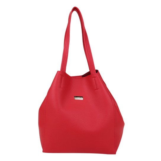 Bolsa Shoestock Tote Duble Feminina - Vermelho