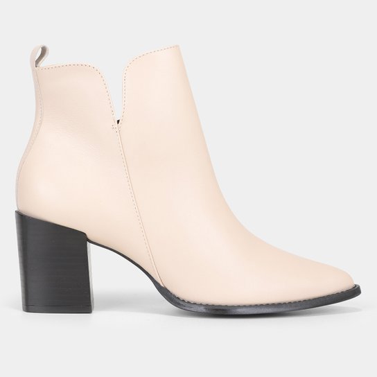 Bota Cano Curto Shoestock Couro Western Feminina
