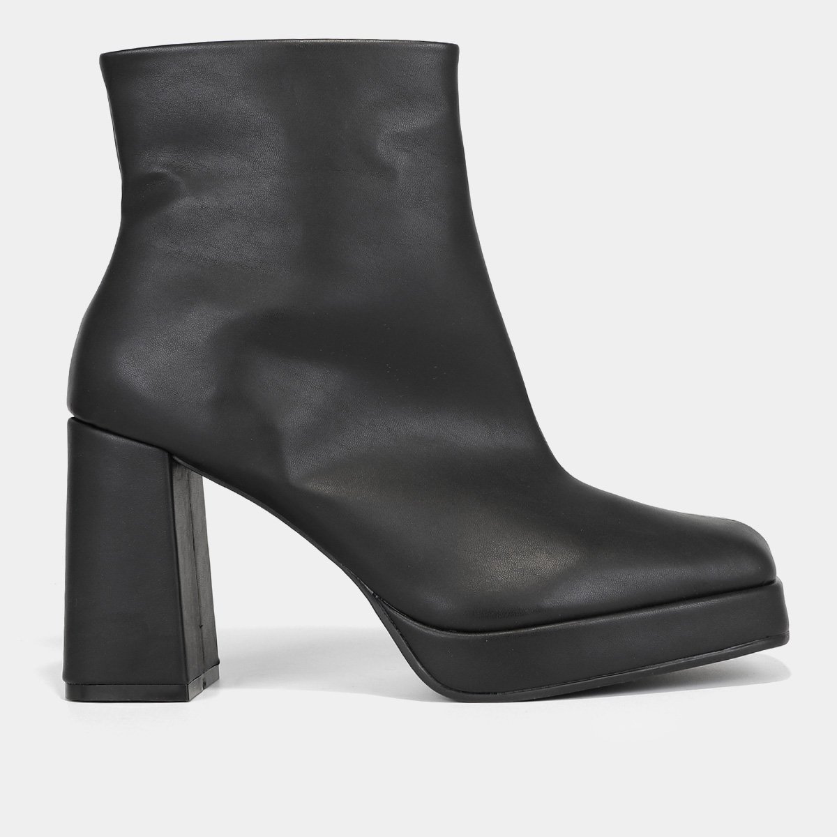 Cano Alto Coturno Feminino Meia Pata Bota Meia Pata Verniz