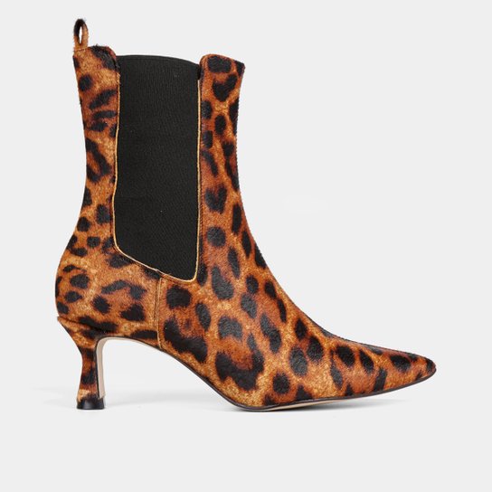 Bota Chelsea Shoestock Pelo Onça Feminina