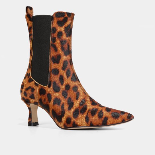 Bota Chelsea Shoestock Pelo Onça Feminina