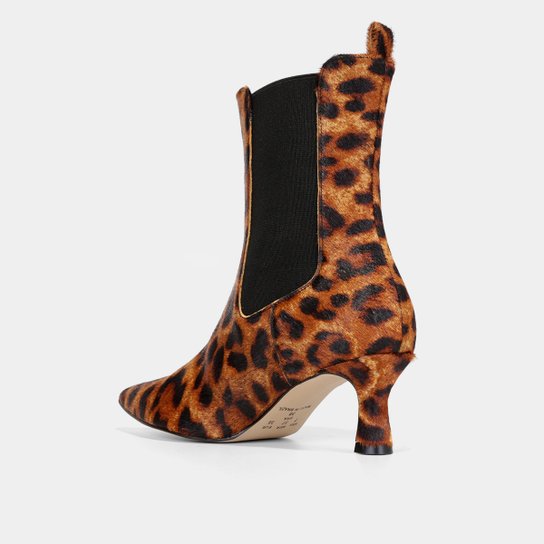 Bota Chelsea Shoestock Pelo Onça Feminina