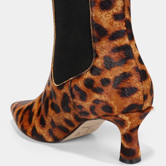 Bota Chelsea Shoestock Pelo Onça Feminina