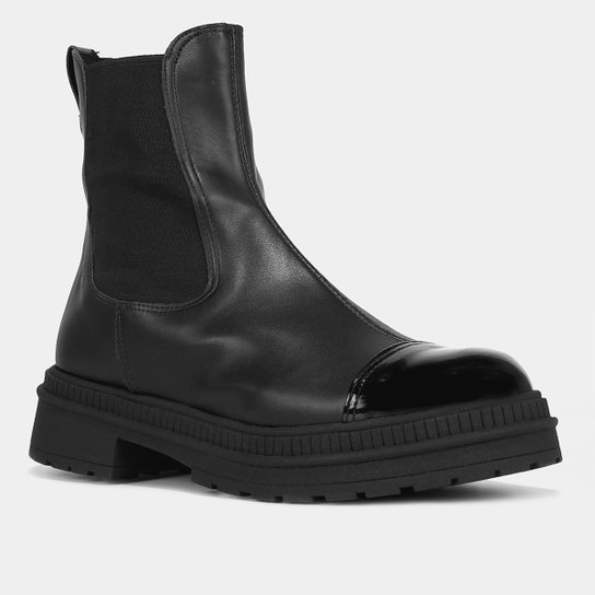 Bota Chelsea Shoestock Tratorada Cano Médio Feminina