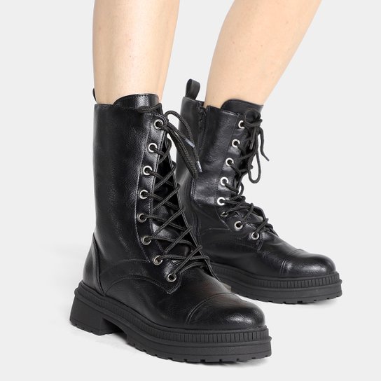 Bota Coturno Shoestock Tratorada Feminina