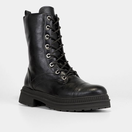 Bota Coturno Shoestock Tratorada Feminina