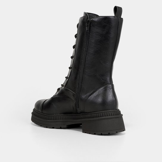 Bota Coturno Shoestock Tratorada Feminina