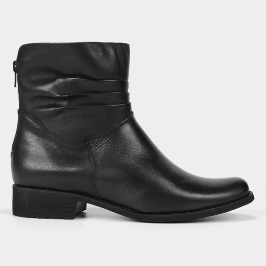 Bota Shoestock Couro Confort Cano Baixo
